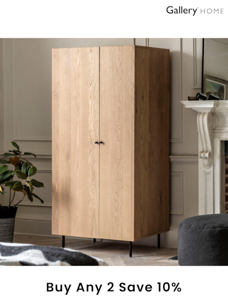 Gallery Home Natural Settat Double Wardrobe (B34694) | £615