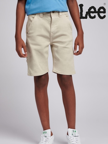 Lee Brown Boys Cream Carpenter Shorts (B35018) | £40 - £48