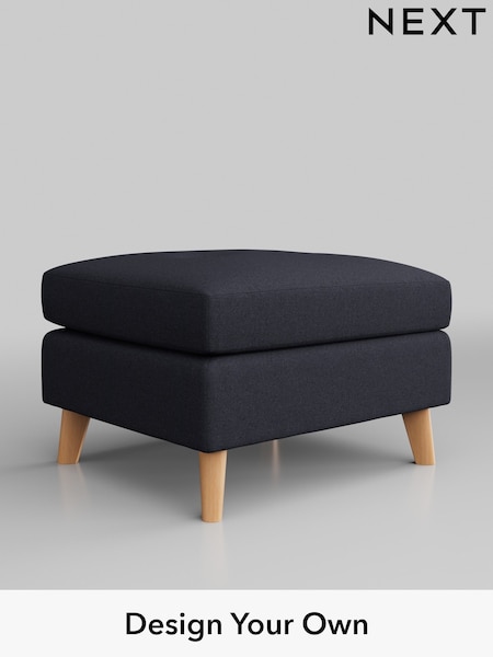 Tweedy Blend Easy Clean/Dark Slate Blue Wilson Buttoned Back (B35146) | £299