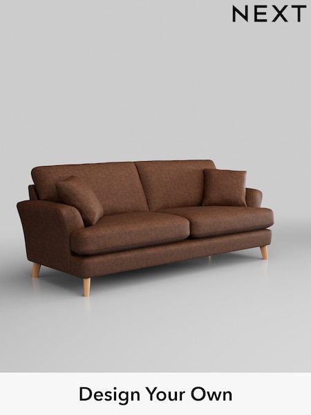 Monza Faux Leather Easy Clean/Chestnut Brown Conway Relaxed Sit (B35278) | £1,450