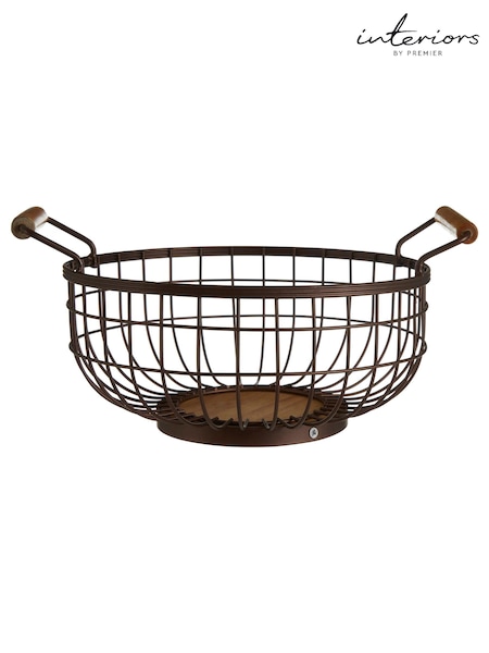 Interiors by Premier Bronze Vertex Powder Coated Fruit Basket (B36067) | £33