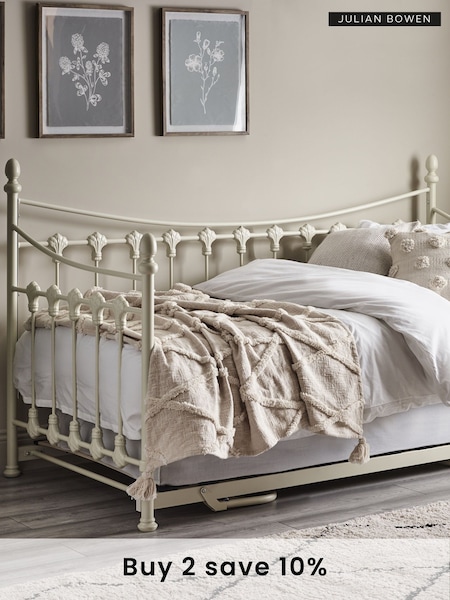 Julian Bowen Stone White Set of Versailles Daybed and Trundle (B36414) | £375