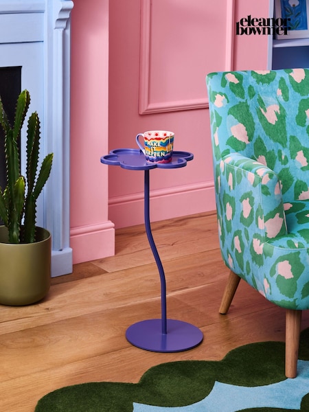 Eleanor Bowmer Purple Flower Side Table (B36559) | £115