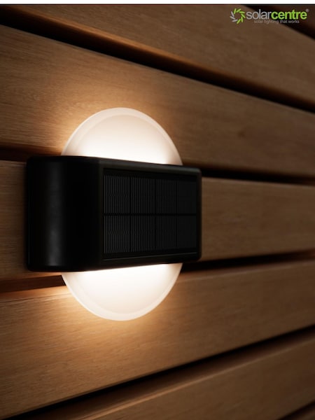SolarCentre White Burton Outdoor Solar Powered Wall Light (B37027) | £15