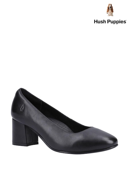 Hush Puppies Anna Court Black Shoes (B37182) | £70