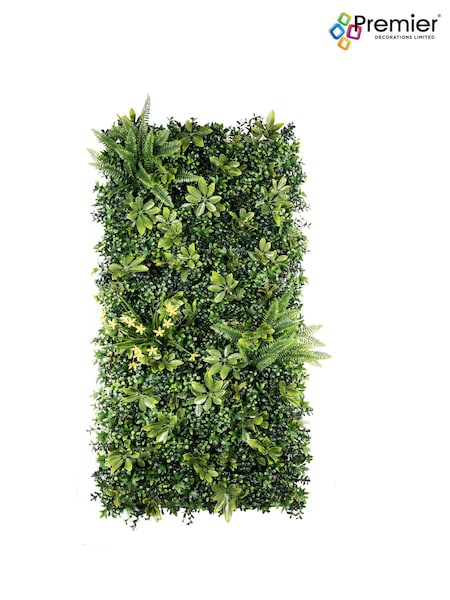 Premier Decorations Ltd Green 100x50cm Spring Fern Artificial Garden Living Wall (B37306) | £40