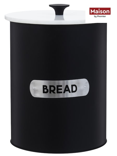 Maison by Premier Black Liberty Bread Bin (B37360) | £59