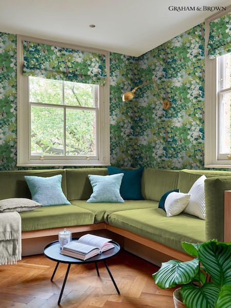 Graham & Brown Blue Folklore Tree Sky Wallpaper Sample (B37984) | £1