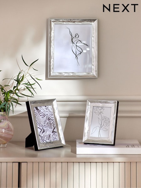 Silver Textured Photo Frame (B38188) | £8 - £12