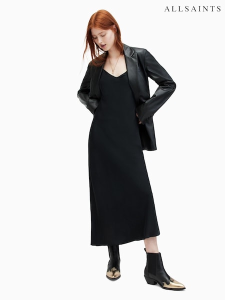 AllSaints Black Bryony Dress (B38296) | £119