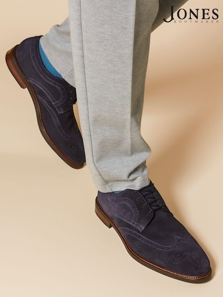 Jones Bootmaker Longwood Suede Derby Brogues (B38360) | £110