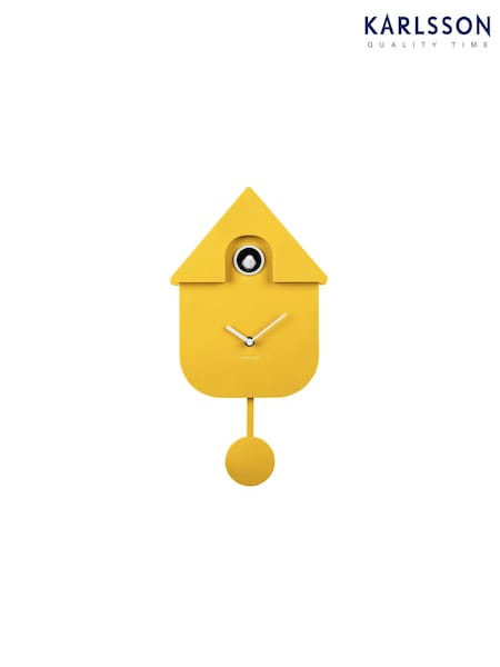 Karlsson Bright Yellow Modern Cuckoo ABS Wall Clock (B38598) | £77