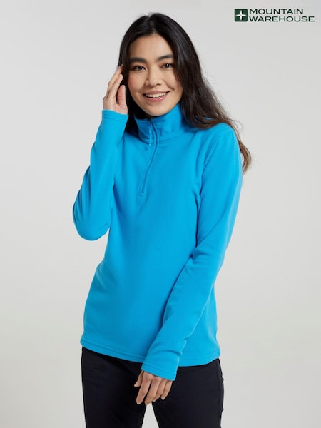 Mountain Warehouse Light Blue Womens Camber Half-Zip Fleece (B38788) | £25