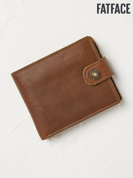 FatFace Tan Brown Multi Compartment Leather Wallet (B38925) | £25