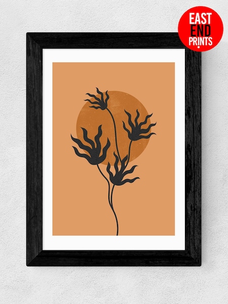 East End Prints Black Plant At Dusk Framed Art Print (B39063) | £50 - £130