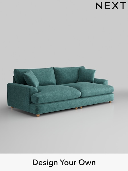 Plush Chenille/Dark Teal Green Parker Platform Grand Relaxed Sit (B39474) | £1,799