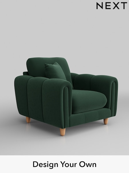 Plush Velvet Easy Clean/Bottle Green Odella (B39482) | £875
