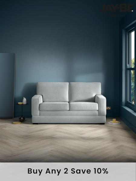 Jay-Be Brushed Twill Sky Blue Urban 2 Seater Sofa Bed (B39591) | £1,135