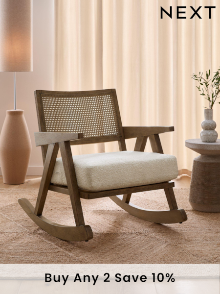 Casual Boucle Oyster Abel Rocking Chair (B39869) | £299