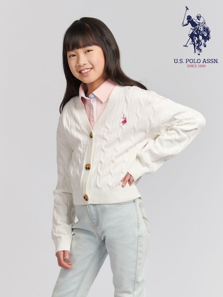 U.S. Polo Assn. Natural Marshmallow Cardigan (B40262) | £45 - £54