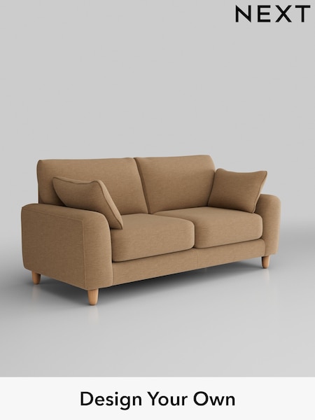 Fine Chenille Easy Clean/Mid Sand Beige Campbell (B40355) | £1,175