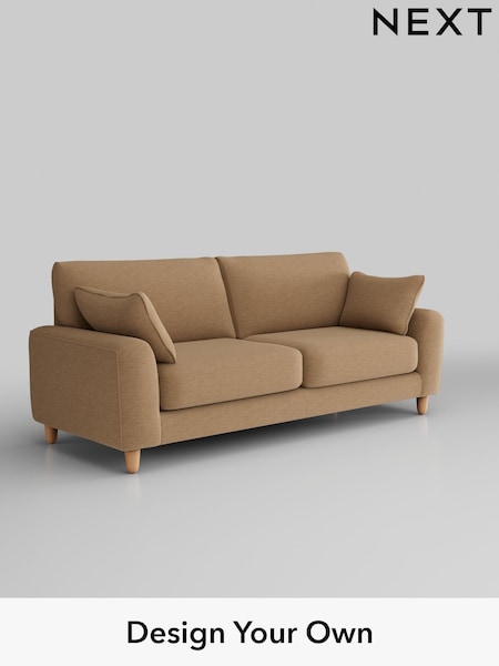 Fine Chenille Easy Clean/Mid Sand Beige Campbell (B40355) | £1,275