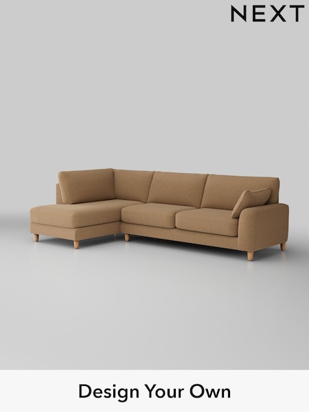 Fine Chenille Easy Clean/Mid Sand Beige Campbell (B40355) | £1,975