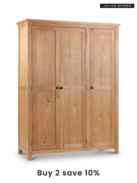 Julian Bowen Brown Marlborough Triple Wardrobe (B40627) | £1,020