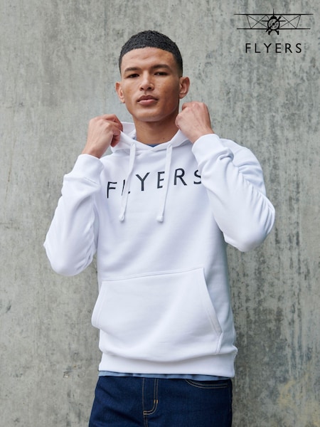 Flyers Classic Fit Mens Text Hoodie (B40767) | £50