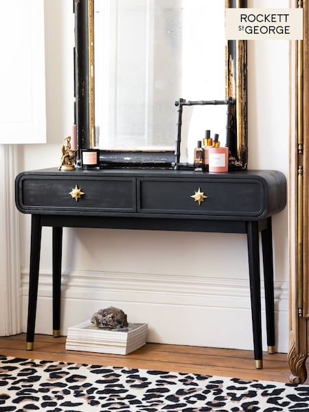 Rockett St George Black Ringo Console Table (B40855) | £475
