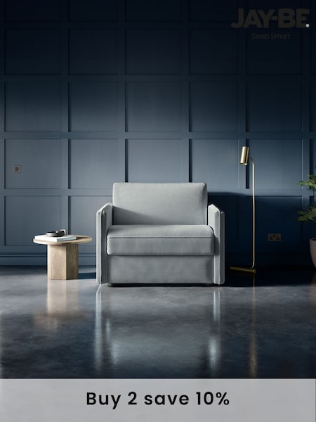 Jay-Be Brushed Twill Sky Blue Slim Snuggle Sofa Bed (B40934) | £1,710