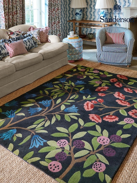 Sanderson Blue Foraging Rug (B41056) | £609 - £865