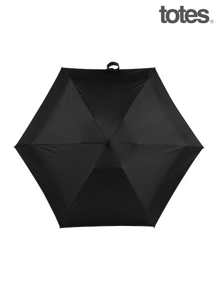 Totes Black Eco Brella Compact Round Umbrella (B41247) | £20