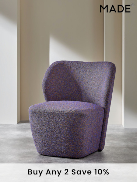 MADE.COM Cobalt Blue Pax Boucle Topeka Accent Chair (B41723) | £325