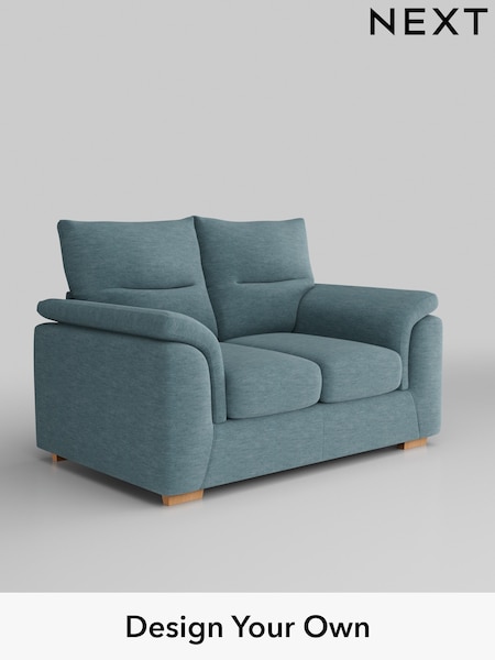 Fine Chenille Easy Clean/Mid Blue Hayden Highback (B41795) | £1,025