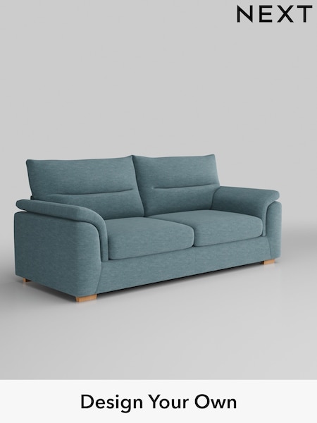 Fine Chenille Easy Clean/Mid Blue Hayden Highback (B41795) | £1,325