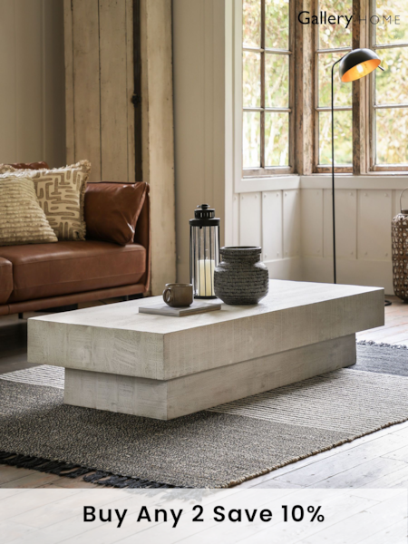 Gallery Home Whitewash Millom Coffee Table (B42123) | £615