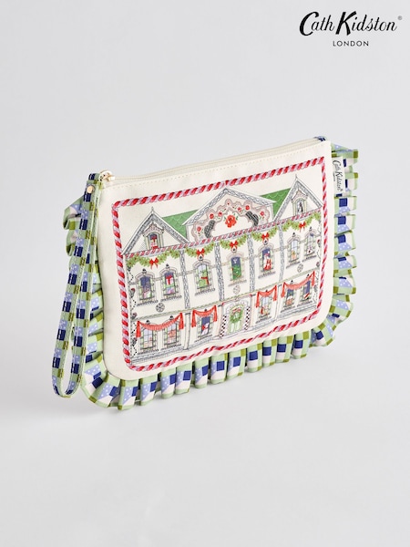 Cath Kidston Christmas Frill Wristlet Pouch (B42567) | £22