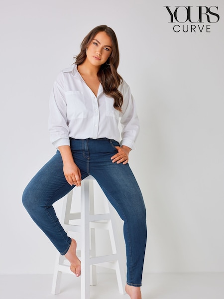 Yours Curve Blue Curve Skinny Stretch AVA Jeans (B42781) | £29