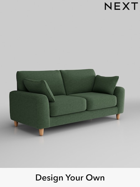 Fine Chenille Easy Clean/Mid Khaki Green Campbell (B42893) | £1,175