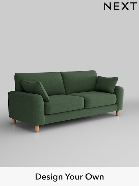 Fine Chenille Easy Clean/Mid Khaki Green Campbell (B42893) | £1,275