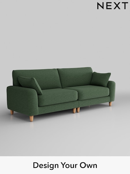 Fine Chenille Easy Clean/Mid Khaki Green Campbell (B42893) | £1,375