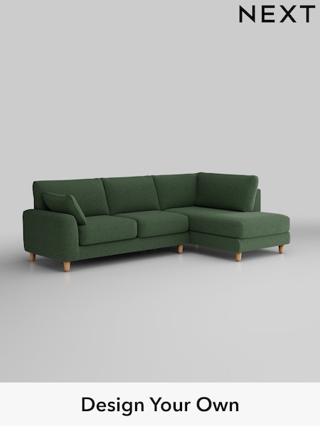Fine Chenille Easy Clean/Mid Khaki Green Campbell (B42893) | £1,875