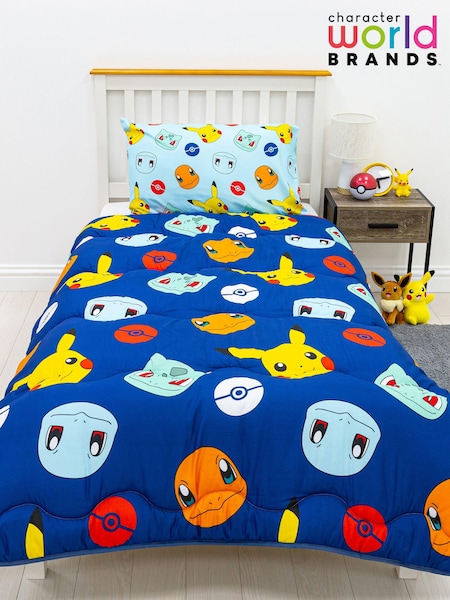Character World Pokemon Badges 10.5 Tog Single Coverless Duvet (B42922) | £45