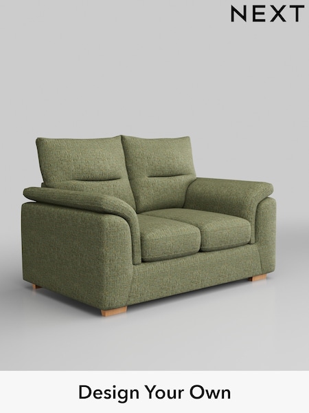 Chunky Boucle Easy Clean/Mid Green Hayden Highback (B43135) | £1,025