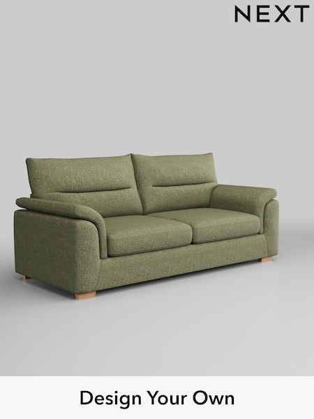 Chunky Boucle Easy Clean/Mid Green Hayden Highback (B43135) | £1,325