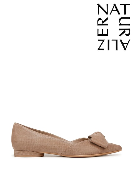 Naturalizer Havana-Bow Wide Fit Leather Ballet Flat Shoes (B43238) | £130