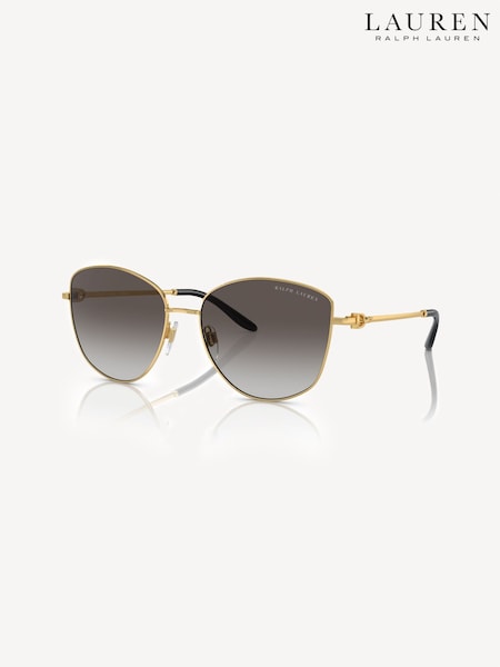 Ralph Lauren Gold Tone The Vivienne Rl7079 Round Sunglasses (B43248) | £223