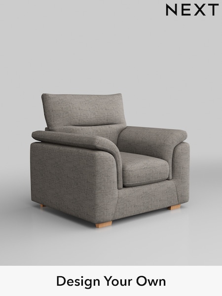 Boucle Weave Easy Clean/Light Dove Grey Hayden Highback (B43881) | £650