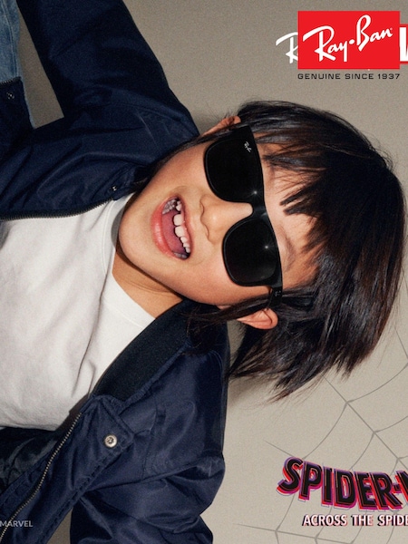 Ray-Ban Junior Justin Rj9069S Square Spider-Man Black Sunglasses (B44174) | £99